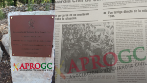 APROGC asiste al acto de celebración de la remodelación del monolito al Teniente D. Manuel Martín Baco en la localidad de Dos Aguas.